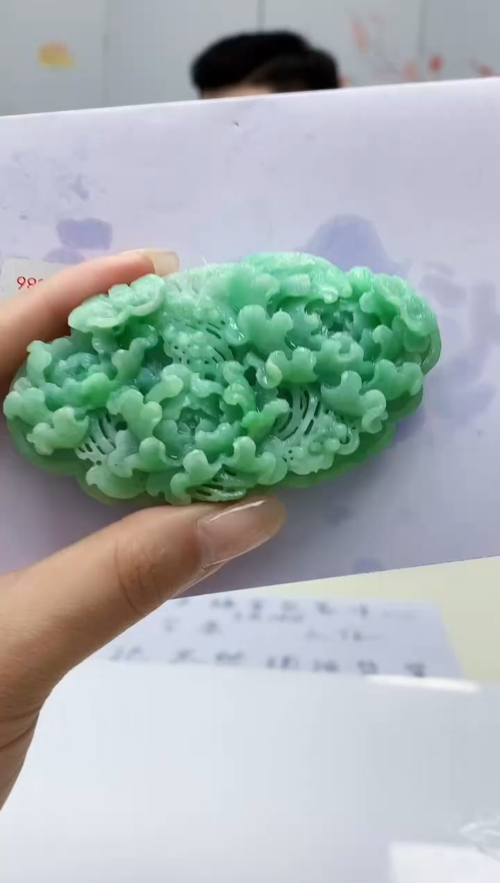 【闪购商品】定制翡翠未镶嵌5157lr-毛货挂件49