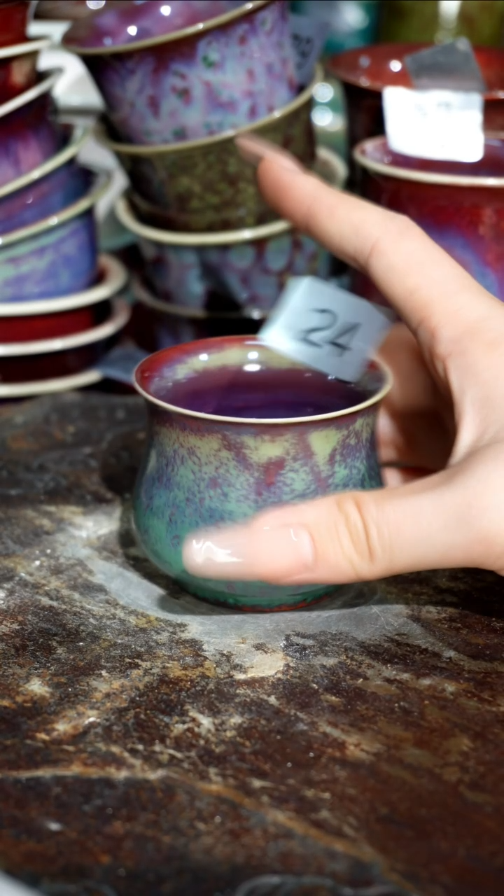 摆件精品窑变钧瓷茶器