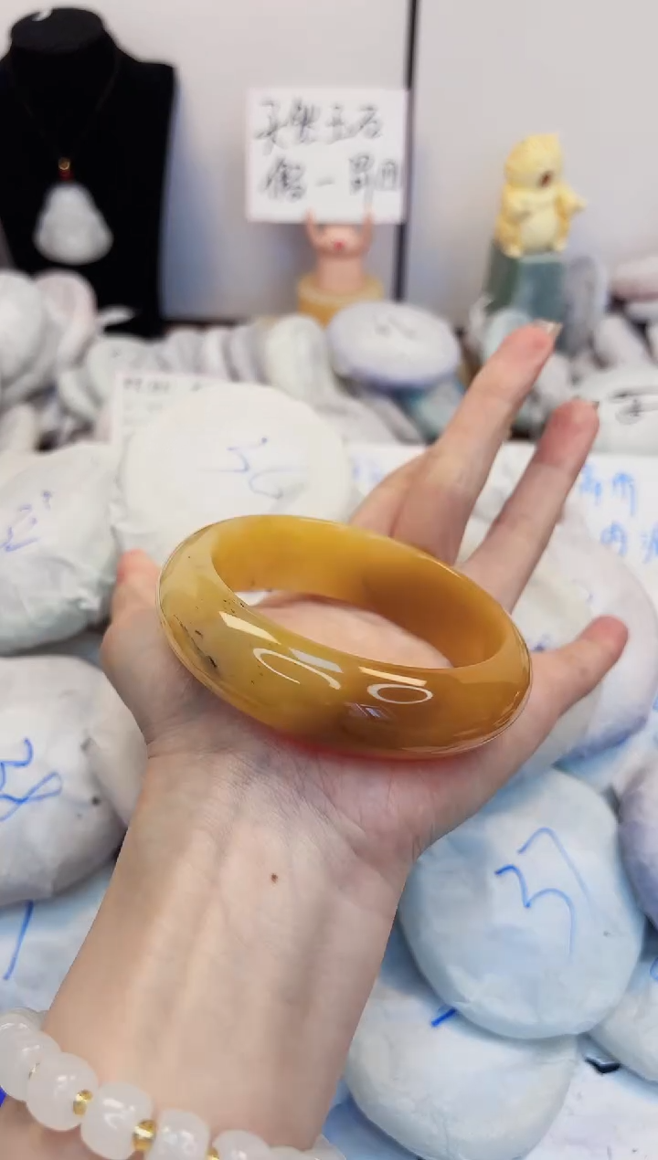 【闪购商品】石英质玉手镯未镶嵌13-财气镯-圈口60