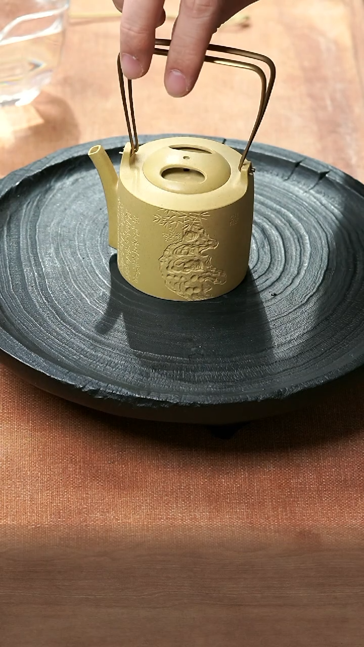 【闪购商品】紫砂茶壶五堂牛盖提梁（政和权）