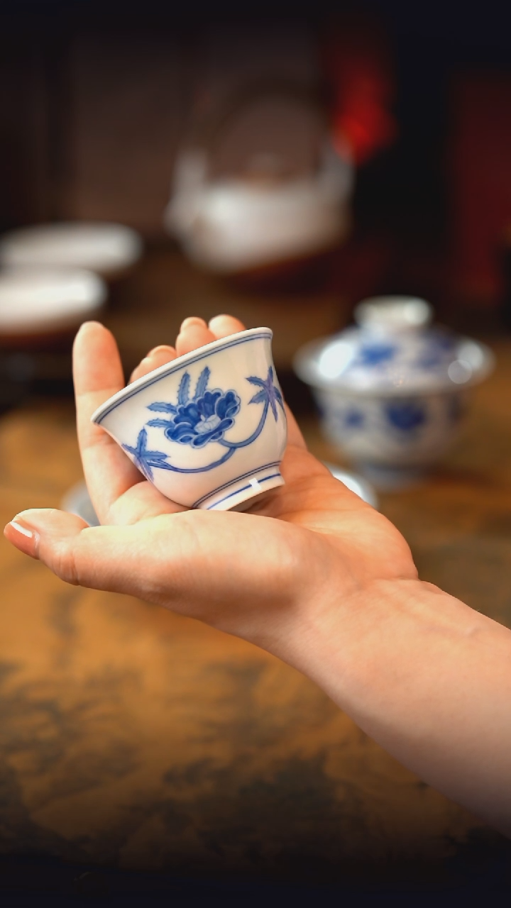 见山烧 秋葵铃铛杯