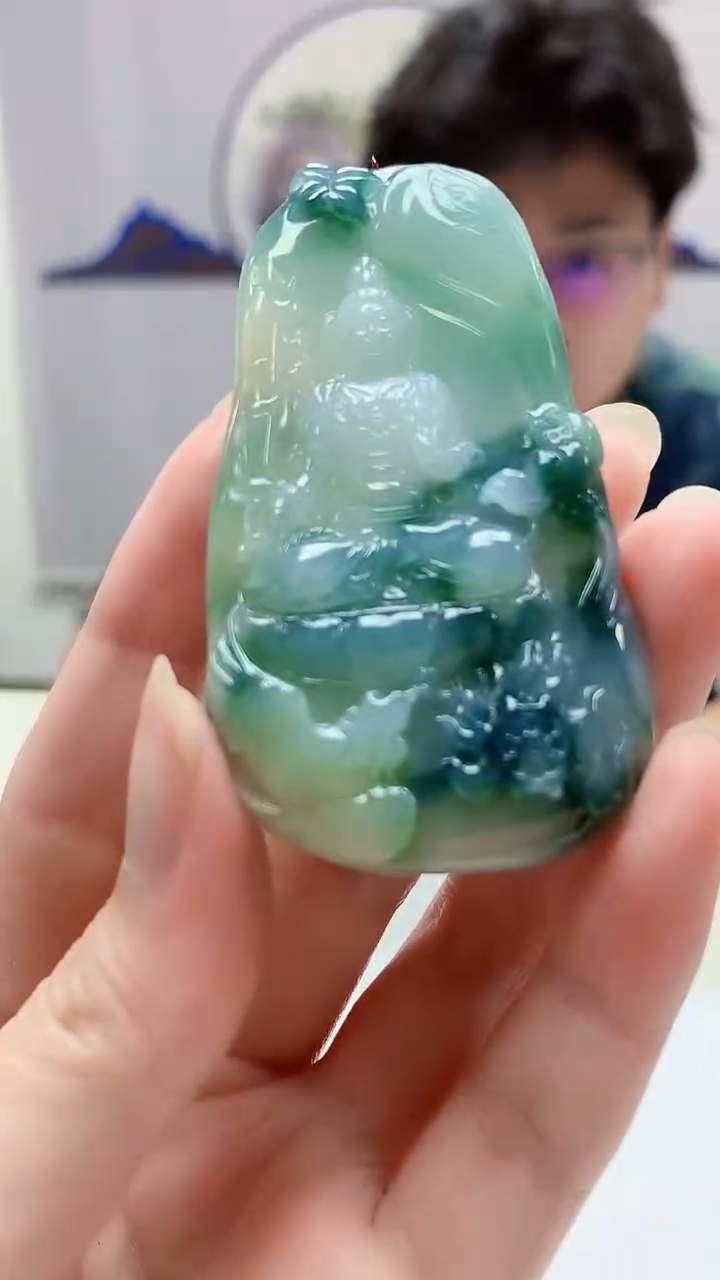 【闪购商品】定制翡翠未镶嵌4688zm-毛货挂件观音206