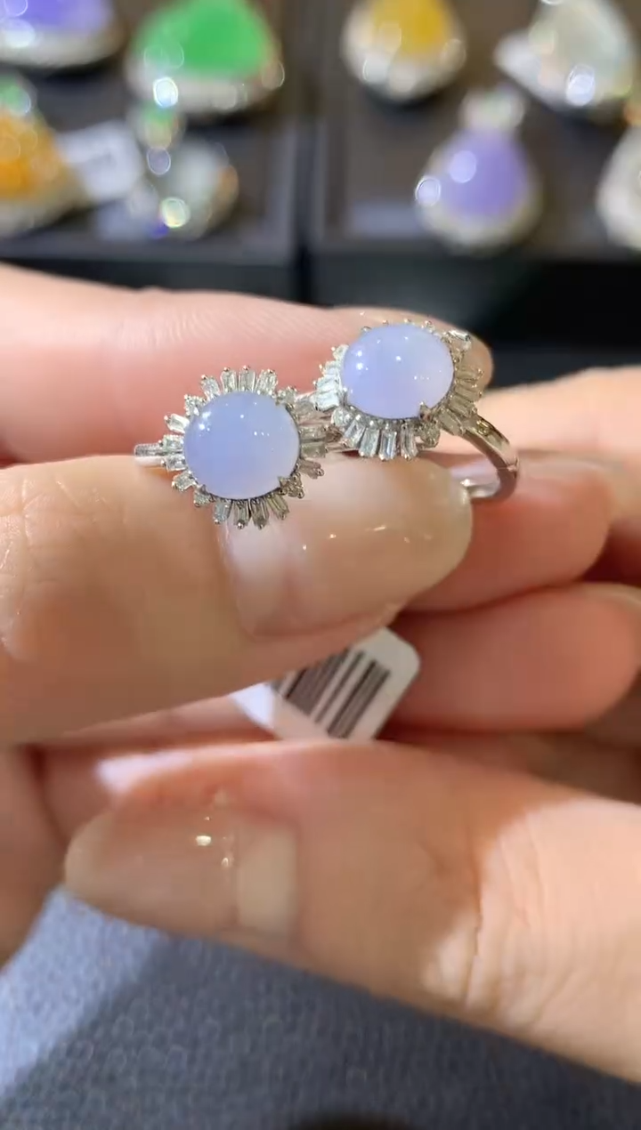 【闪购商品】翡翠耳饰18K金镶嵌D41翡翠