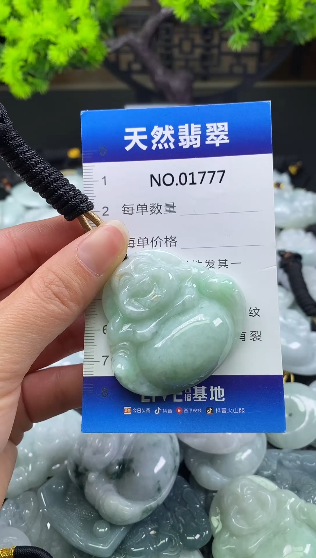 颈饰未镶嵌翡翠天然缅甸翡翠1777