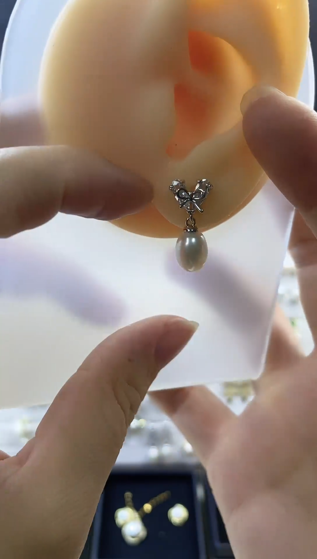合金耳饰淡水珍珠119