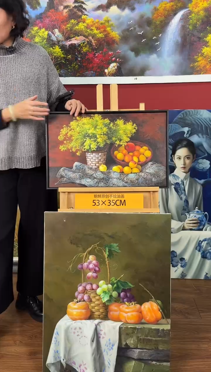 油画【1号】约53*35cm丨朝鲜原创纯手绘孤品油画丨顺丰包邮
