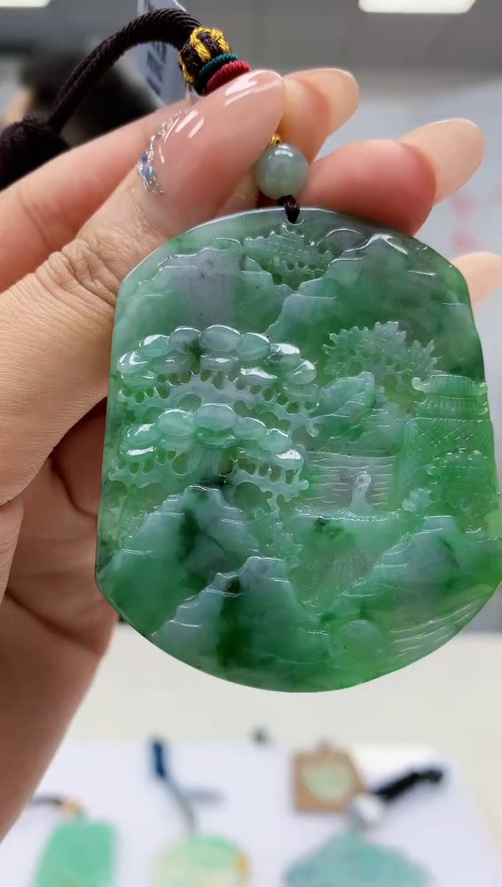 【闪购商品】定制翡翠未镶嵌5153MM-毛货挂件38