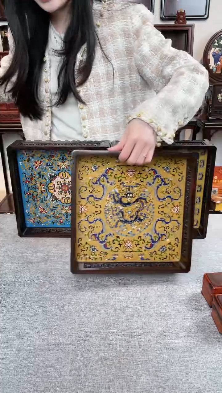 【闪购商品】红酸枝木类成套家具文盘