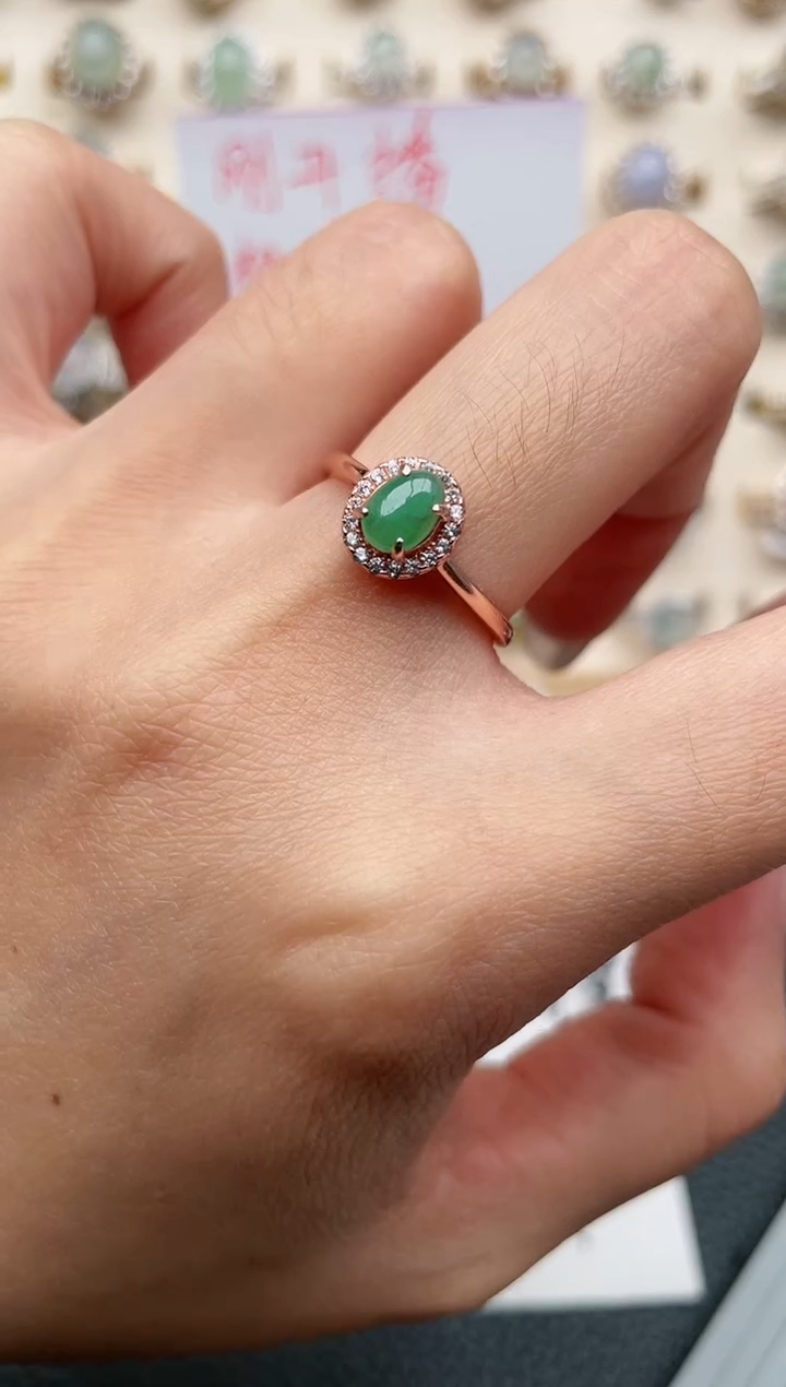 【闪购商品】翡翠戒指银S925镶嵌1111