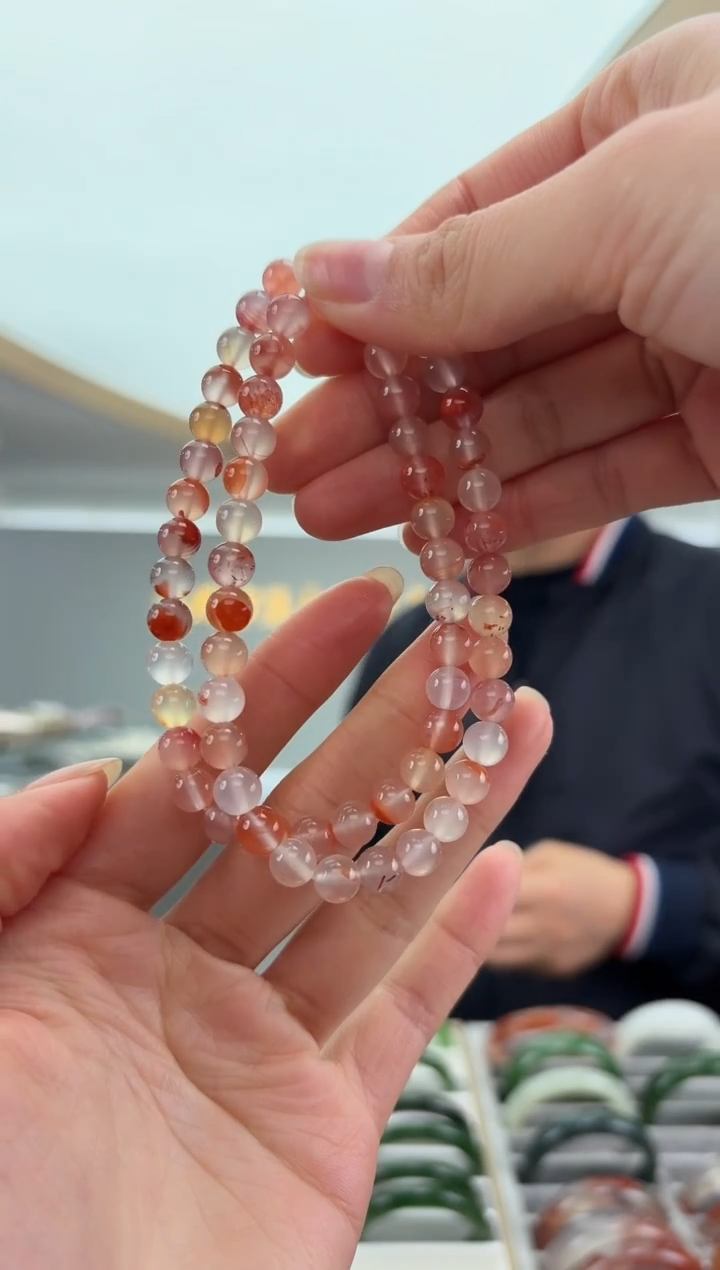 颈饰未镶嵌南红玛瑙黑*6