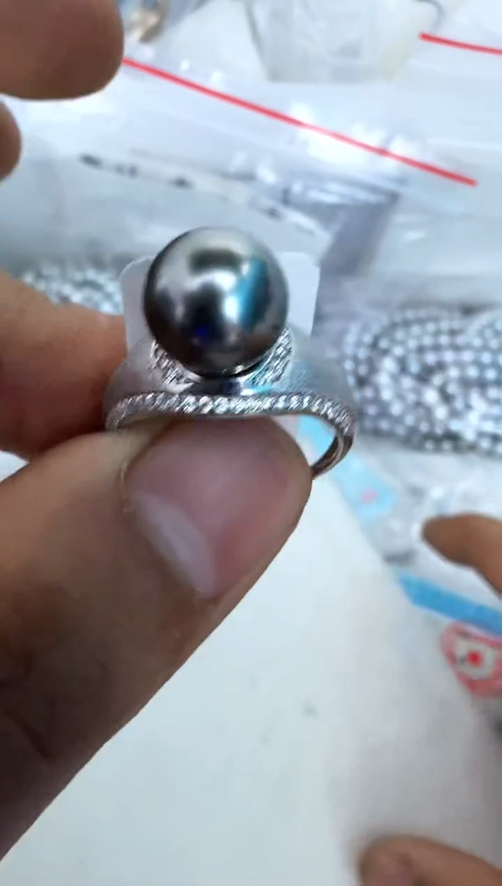 【闪购商品】海水珍珠戒指银S925镶嵌戒指