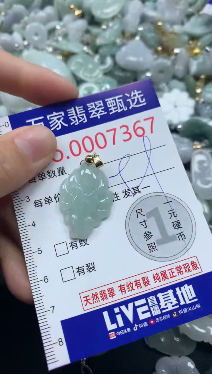 吊坠(不含链)未镶嵌翡翠7367