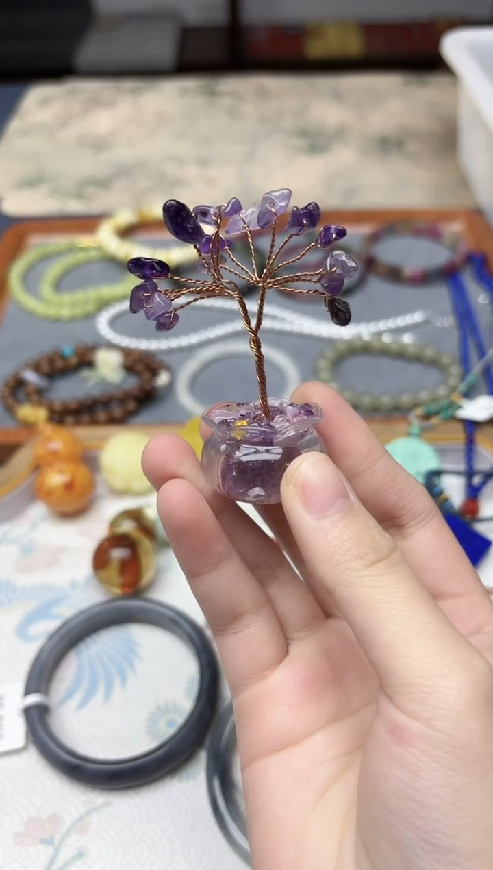 未镶嵌车挂水晶水晶树DN