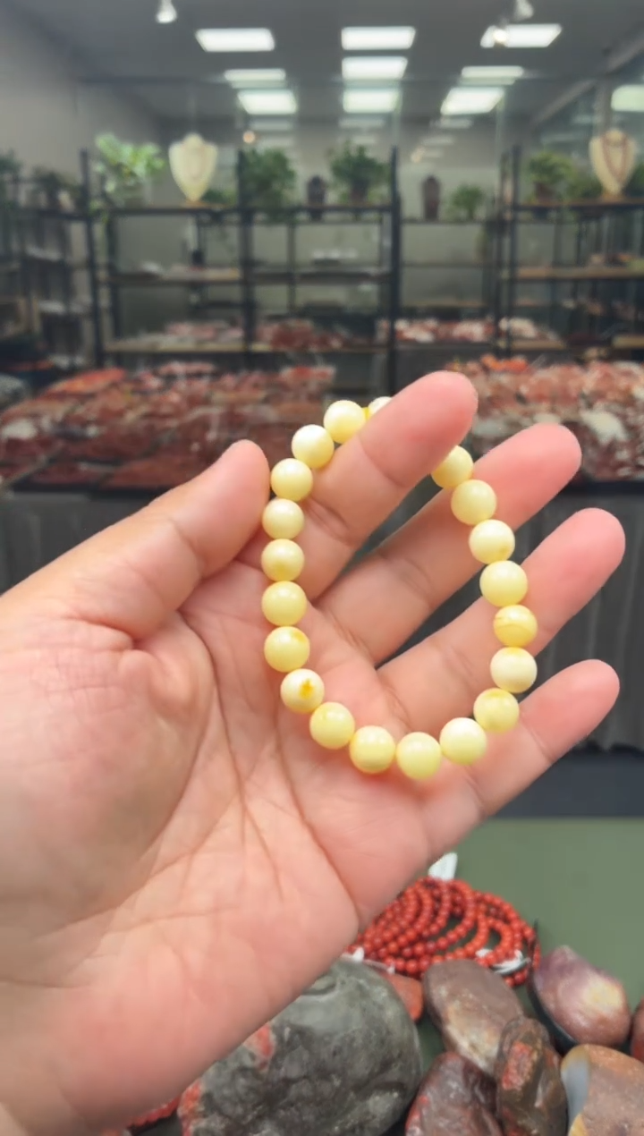 手串蜜蜡未镶嵌单圈手串一条约8mm多样性发货