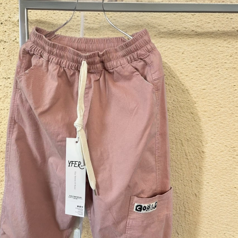 男童女童大童直筒夏季工装长裤