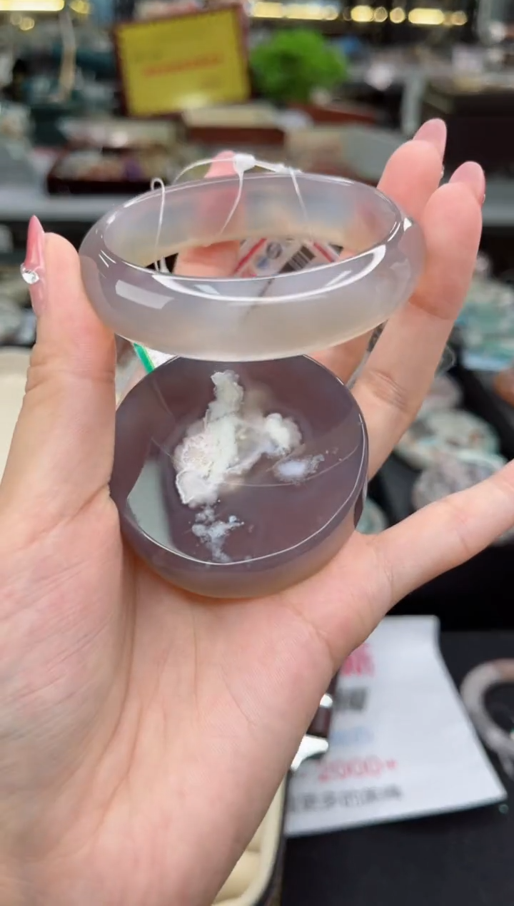 【闪购商品】石英质玉手镯未镶嵌54圈口（赠品镯心）3931107