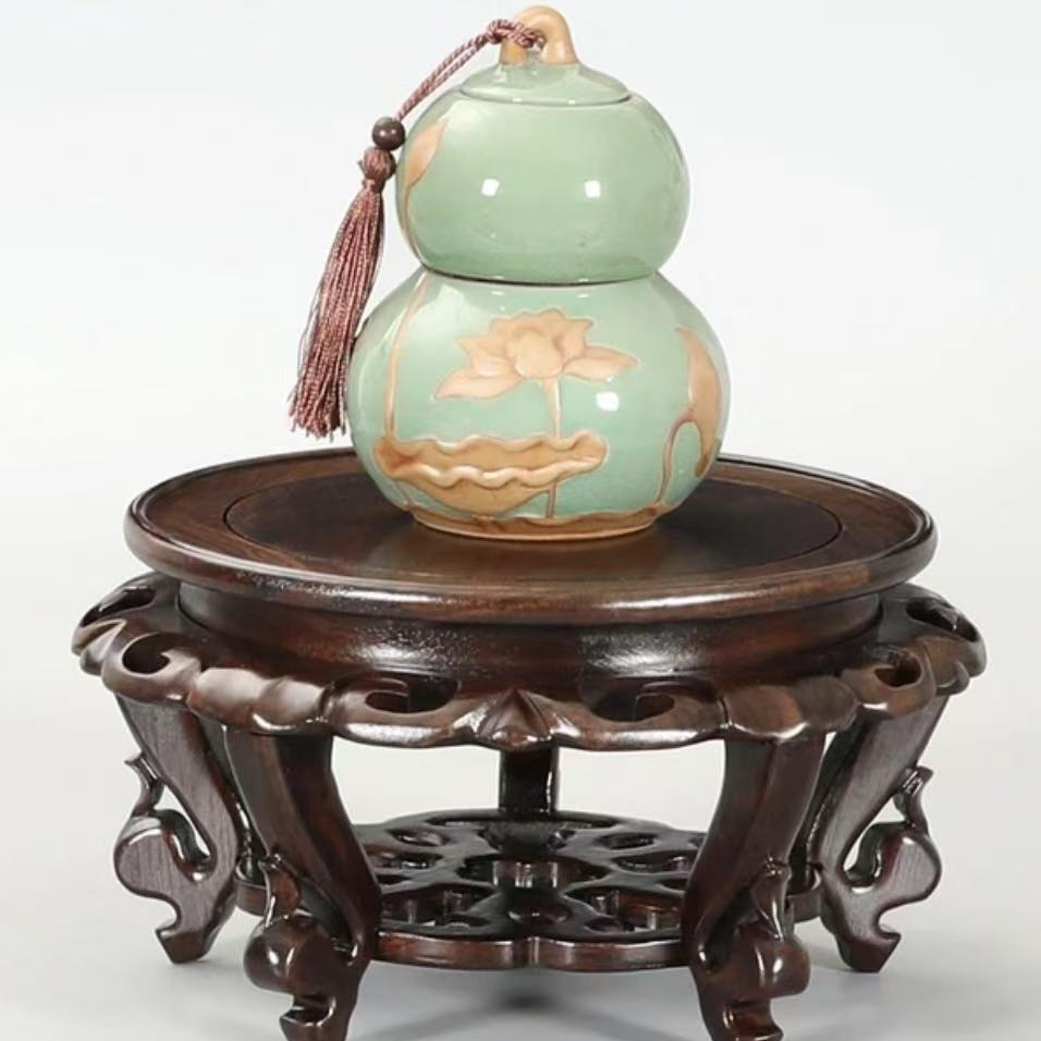 精品平安石实木摆件