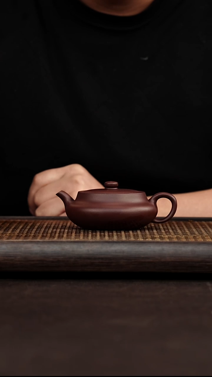 茶壶紫砂宜兴心悦紫砂  紫泥 桑盘