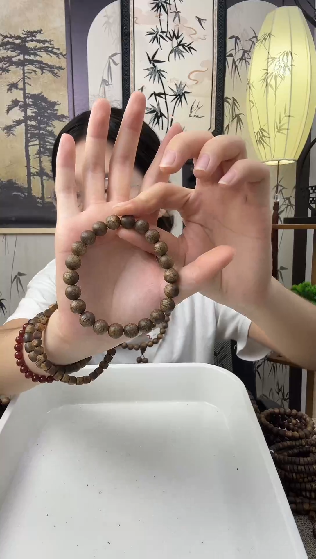 手串沉香9mm单圈绿棋楠圆珠多样性发一