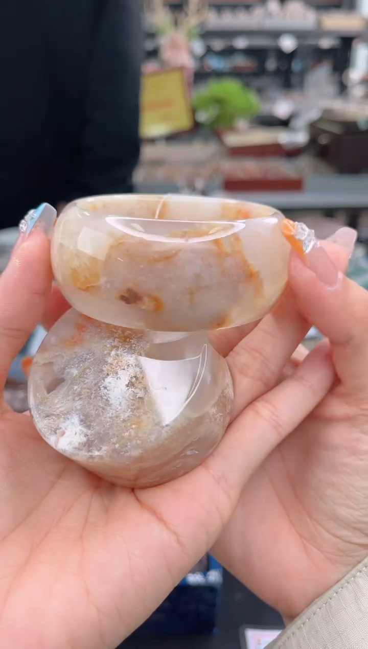 【闪购商品】石英质玉手镯未镶嵌55圈口（赠品镯心）1540546