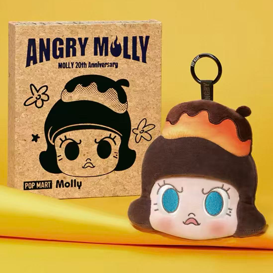 POP MART/泡泡玛特ANGRY MOLLY 20周年展览限定毛绒卡包迷你包