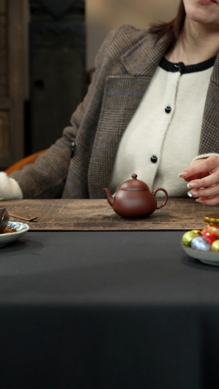 【闪购商品】紫砂茶壶梨式壶中槽清120cc