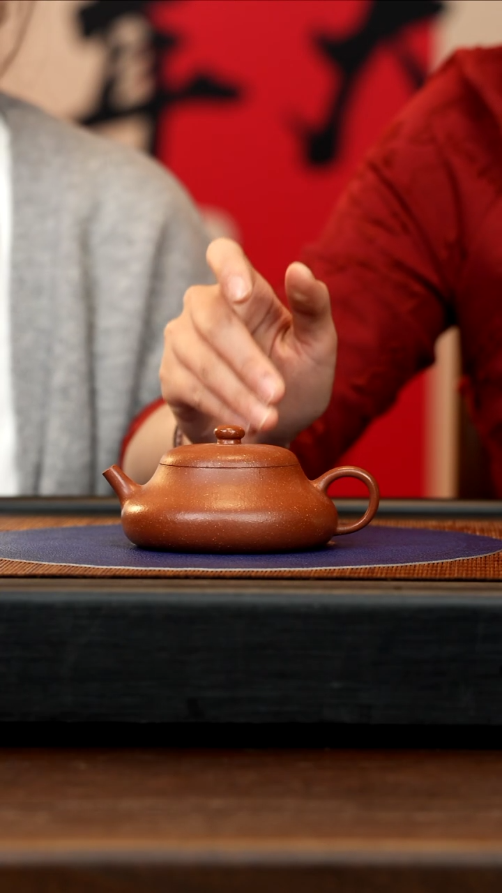 【闪购商品】紫砂茶壶GZCZ 红降坡 静乐