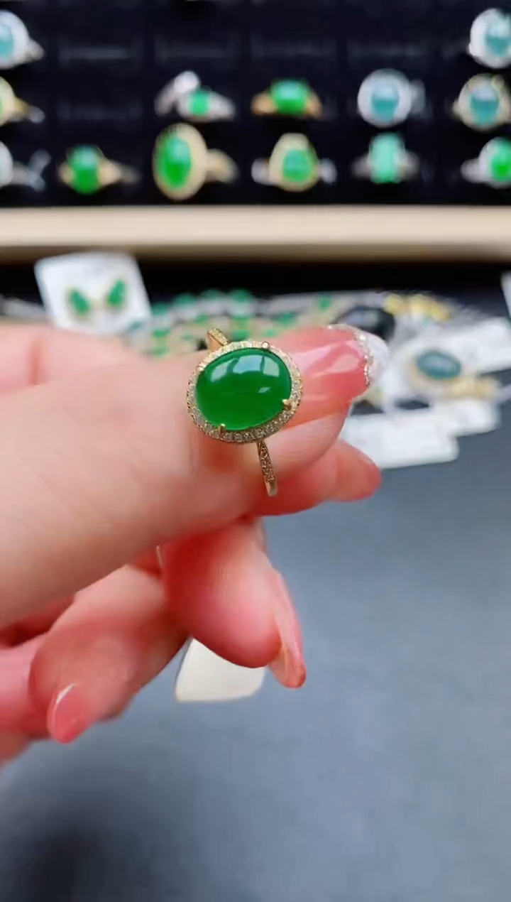 【闪购商品】翡翠戒指银S925镶嵌212121