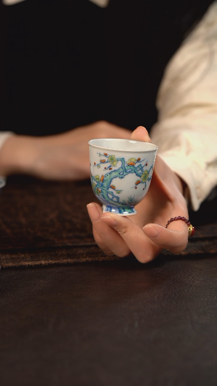 【闪购商品】杯聚澜堂斗彩梅花大闻香杯