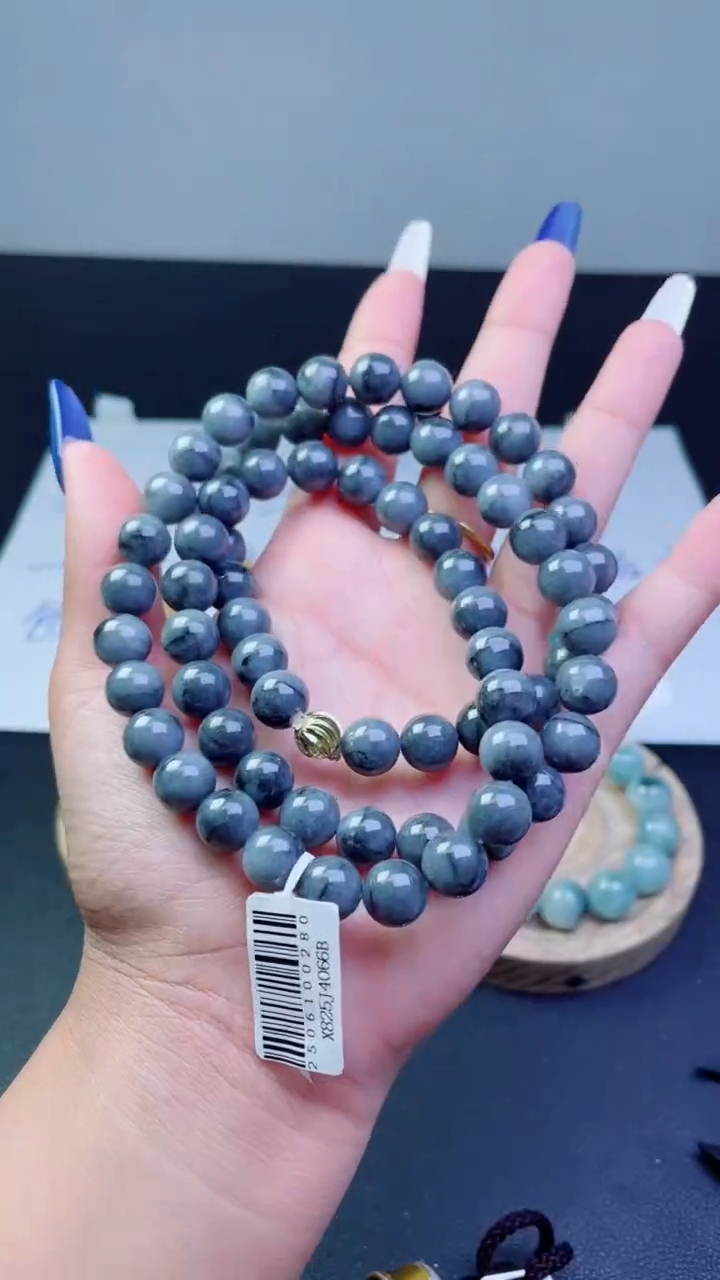 未镶嵌定制翡翠珠串