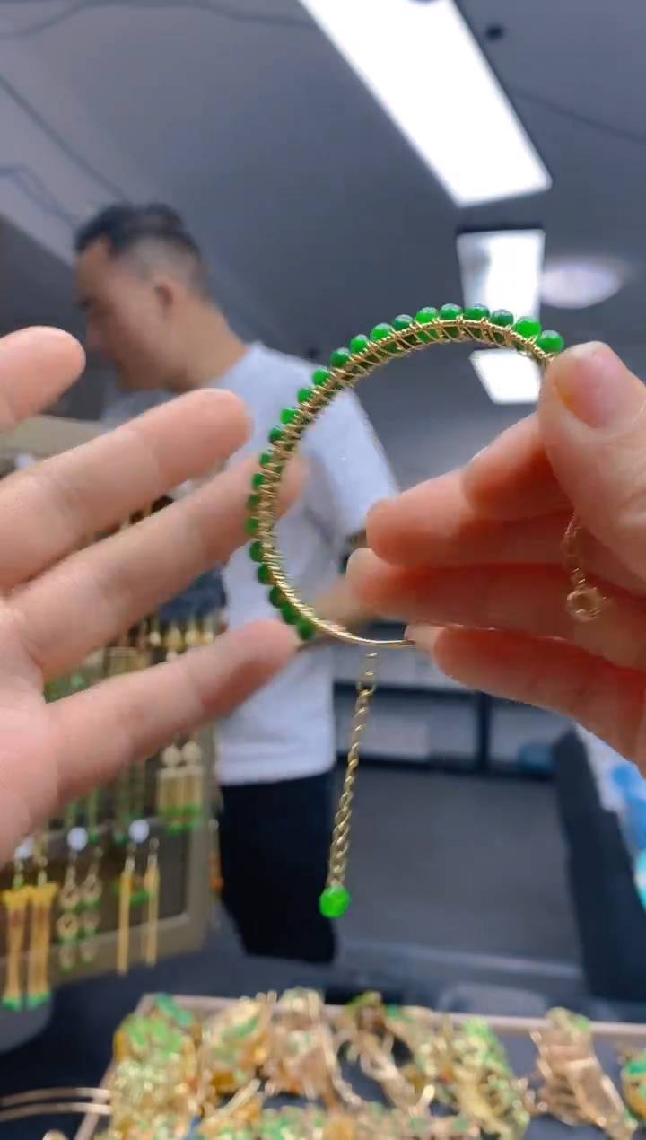 【闪购商品】翡翠耳饰合金0519翡翠手镯