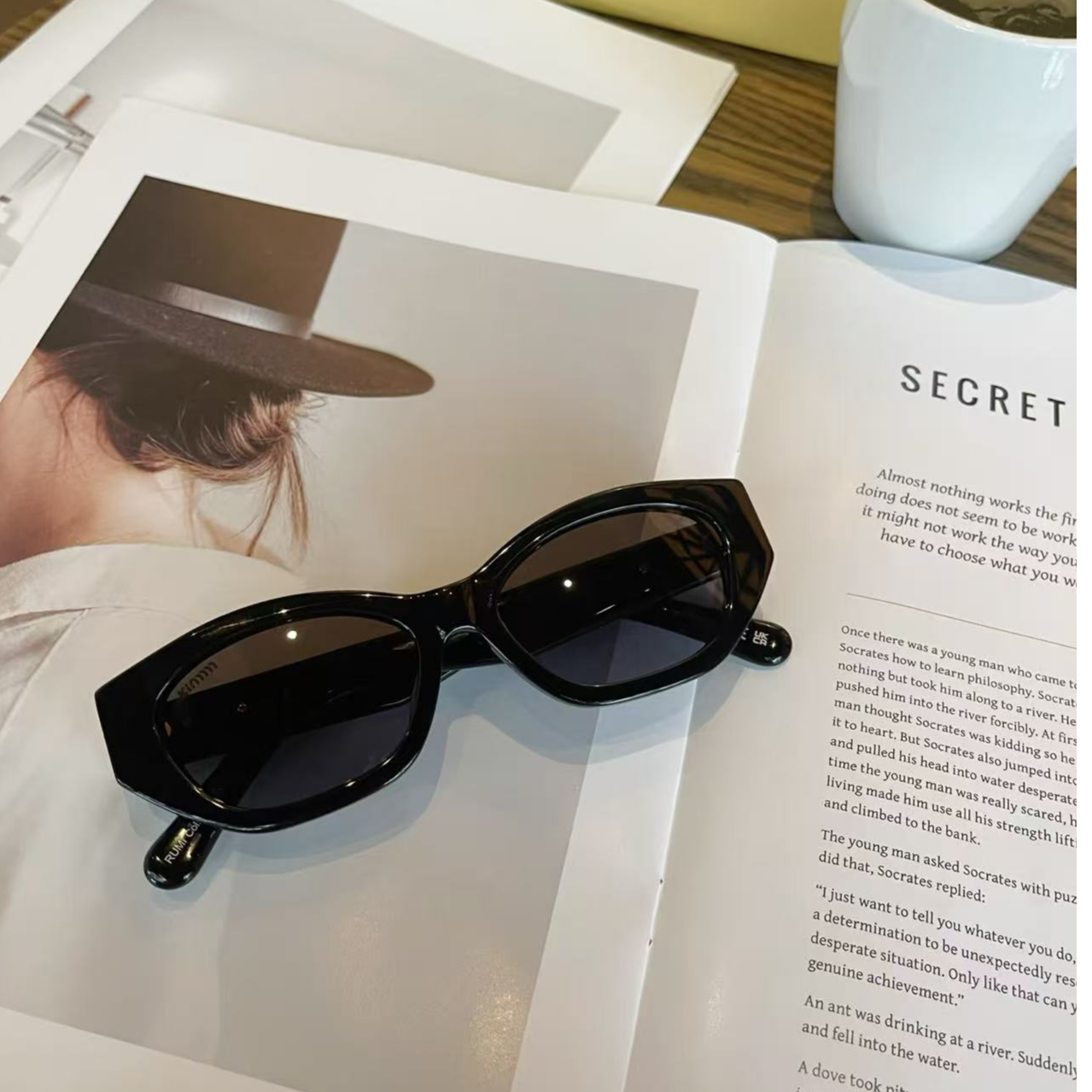 猫眼墨镜男女通用高级感复古防晒防紫外线户外遮阳镜