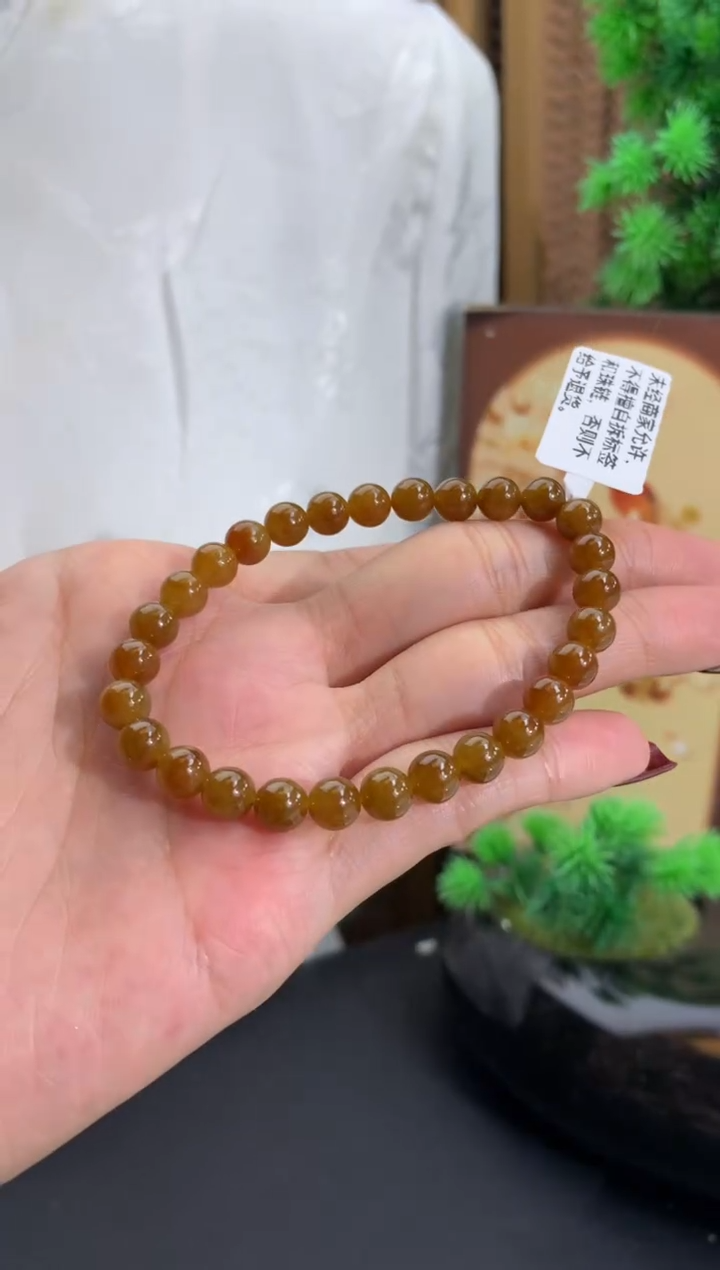 未镶嵌手串翡翠卡6mm