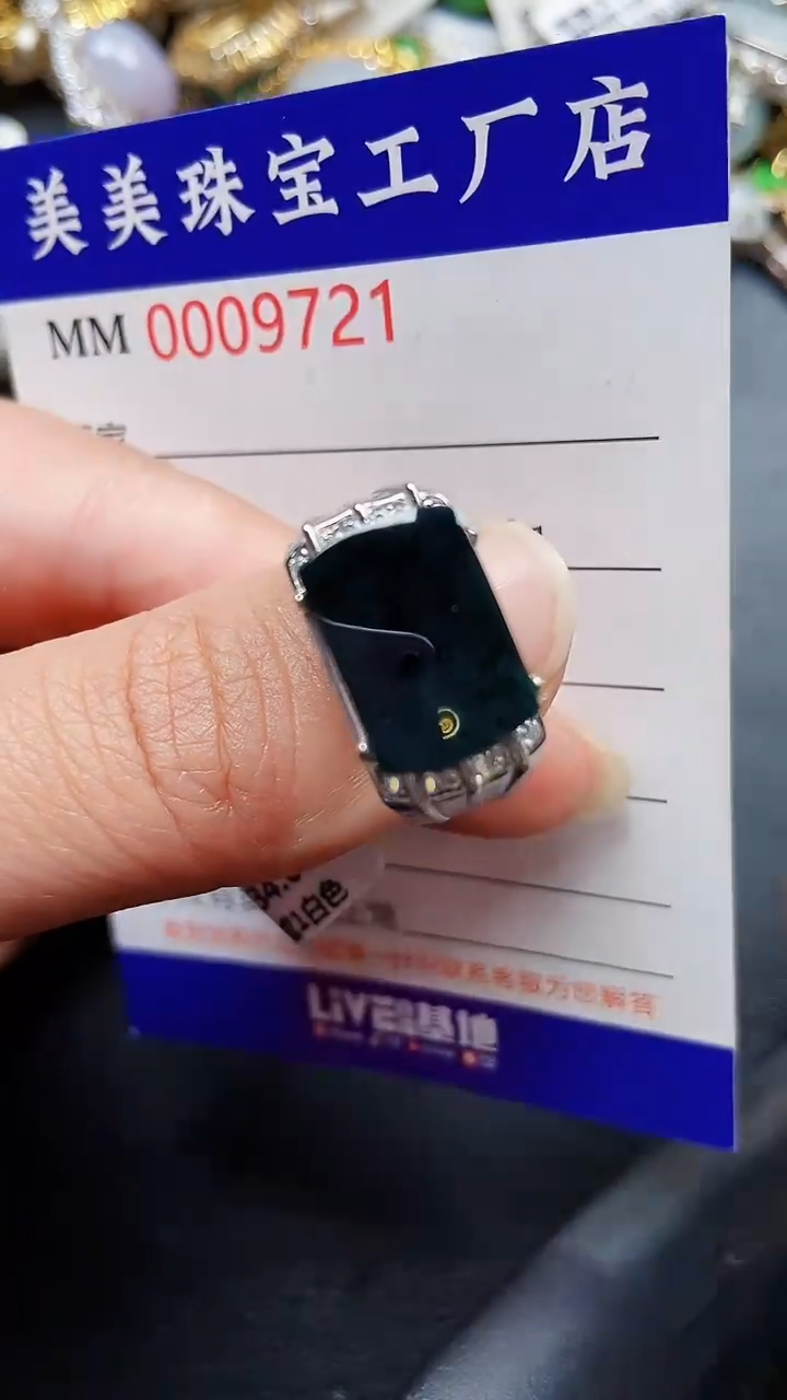颈饰银S925镶嵌翡翠9721