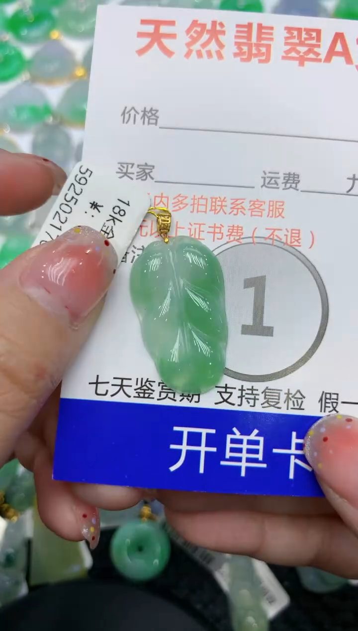【闪购商品】翡翠颈饰18K金镶嵌111111111111