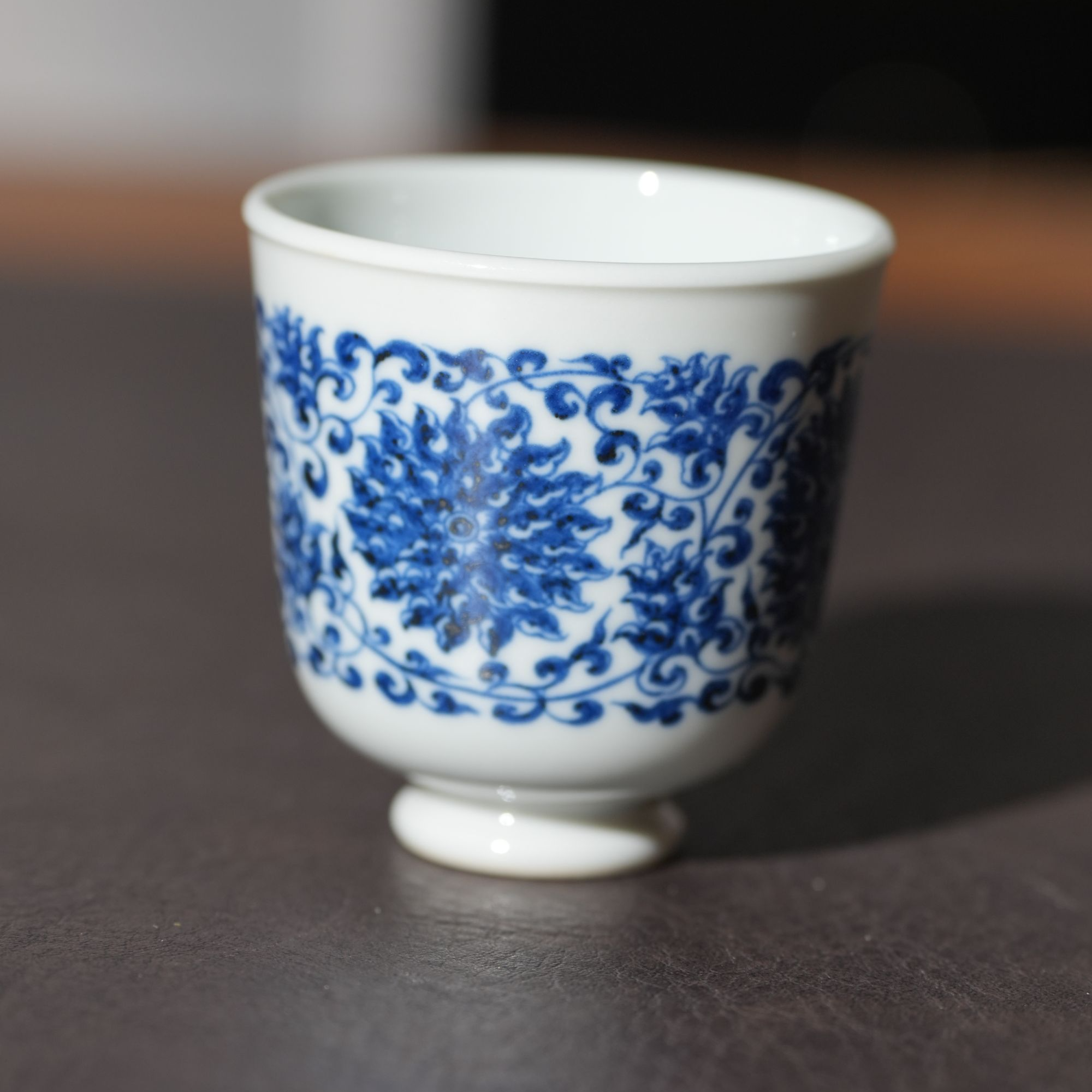 占春生窑 | 青花金刚莲闻香杯