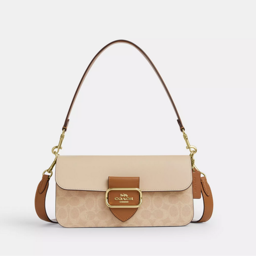 COACH NEW YORK/蔻驰Morgan奶茶色单肩包手提包斜跨包样品