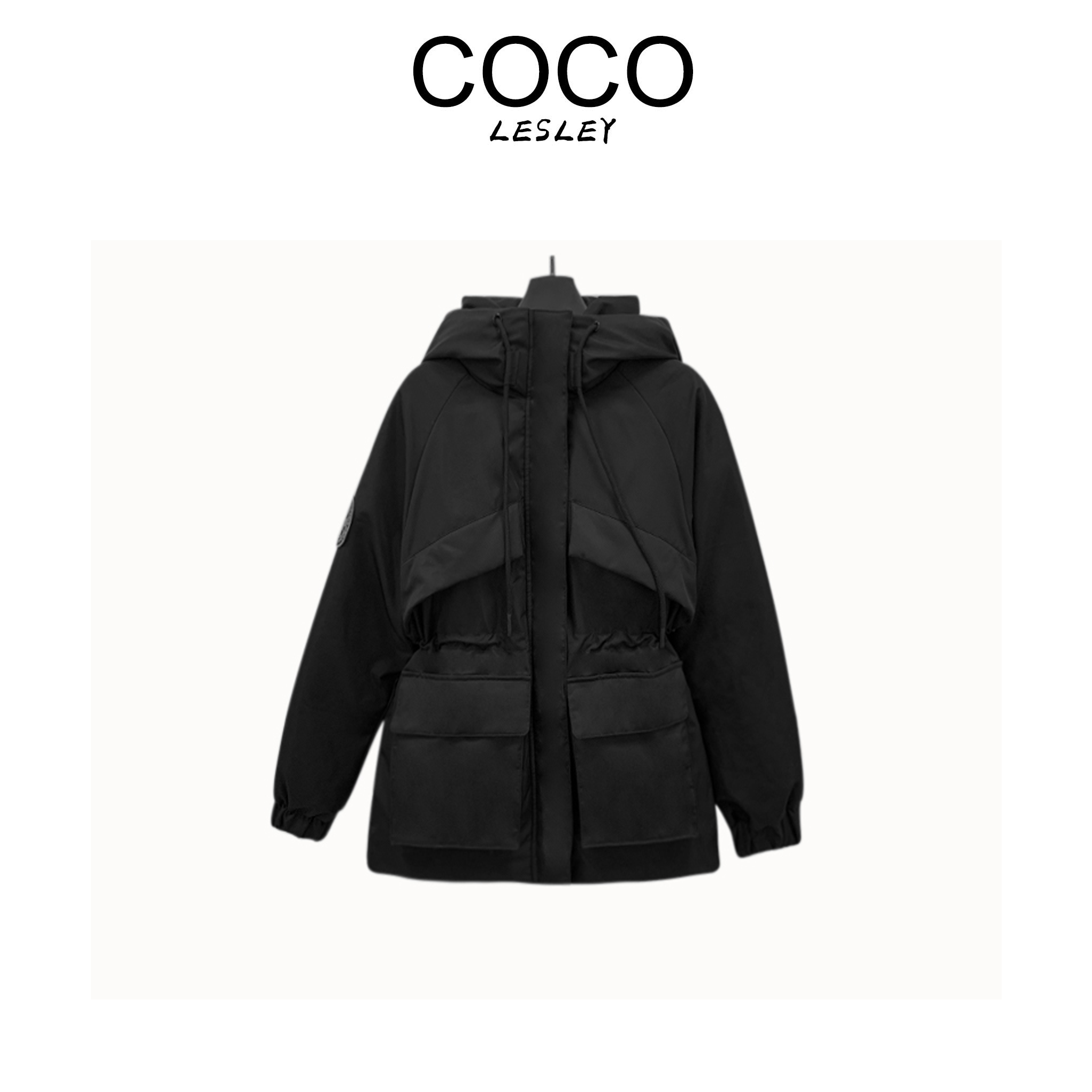 【COCO LESLEY】YRF073白鸭绒时尚设计感大口袋派克羽绒服