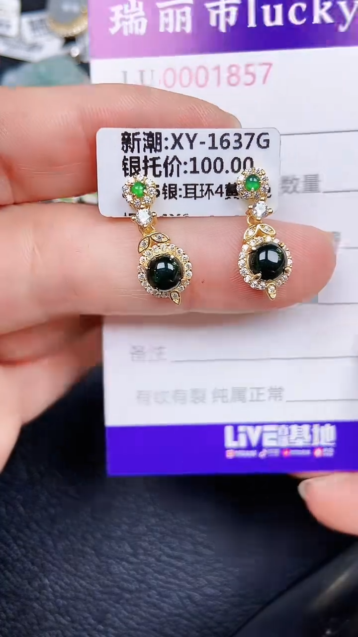 颈饰银S925镶嵌翡翠1857