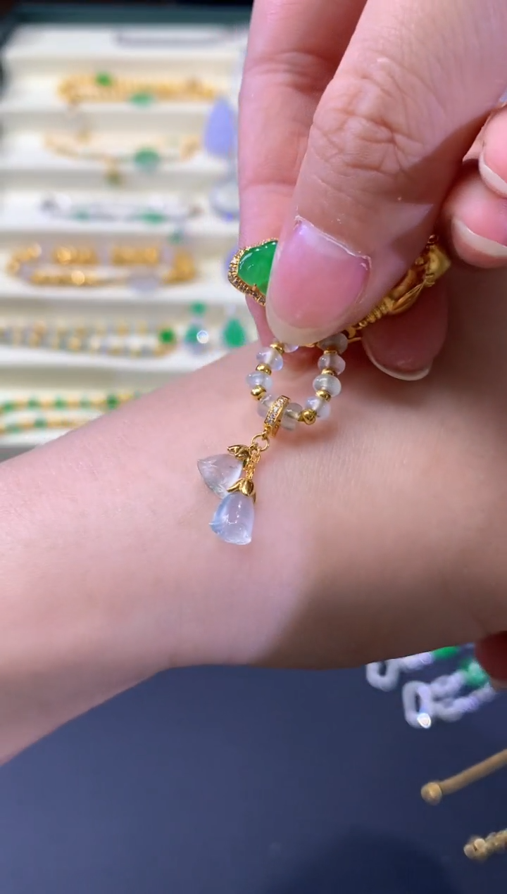 翡翠18K金镶嵌吊坠(不含链)Z667|2280