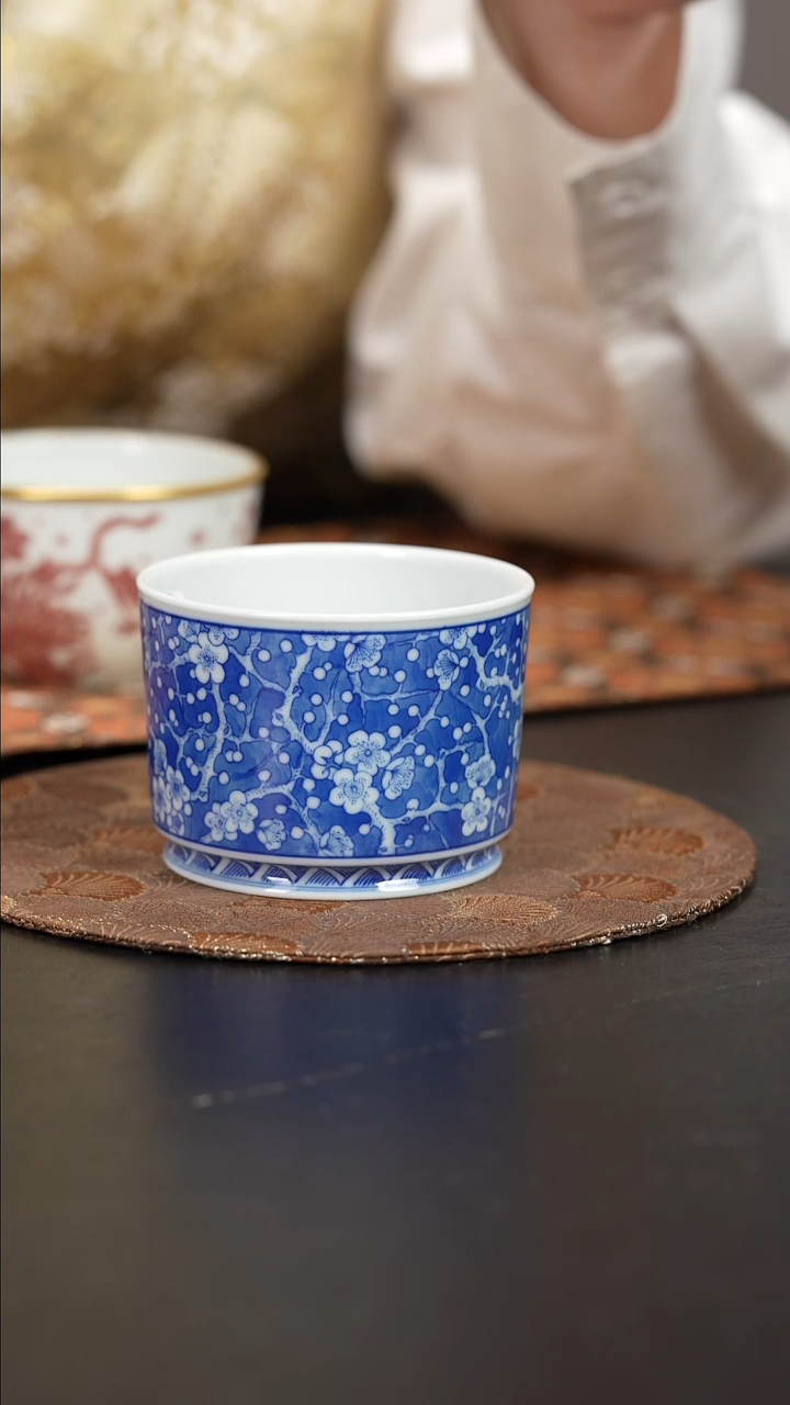 【闪购商品】杯看山柴窑青花冰梅