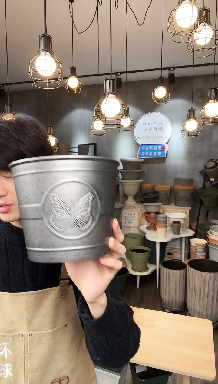 【闪购商品】塑料7寸铁皮蝴蝶盆10只