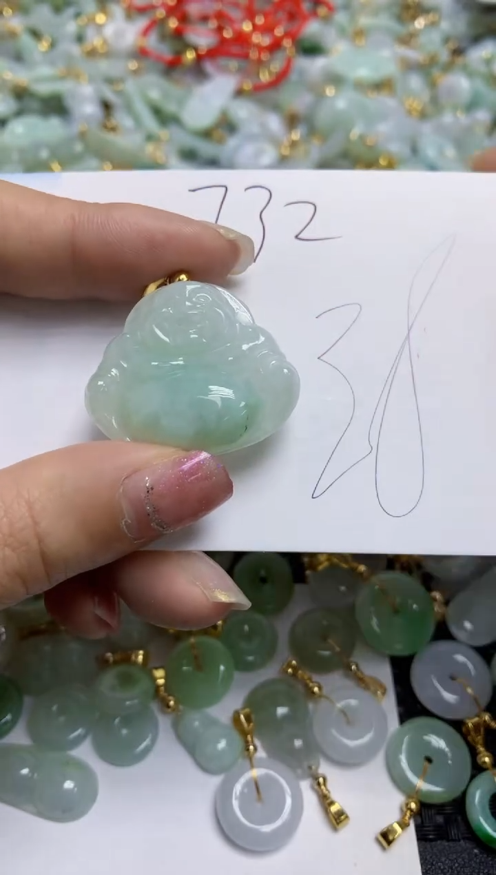 【闪购商品】翡翠颈饰合金天然翡翠A货