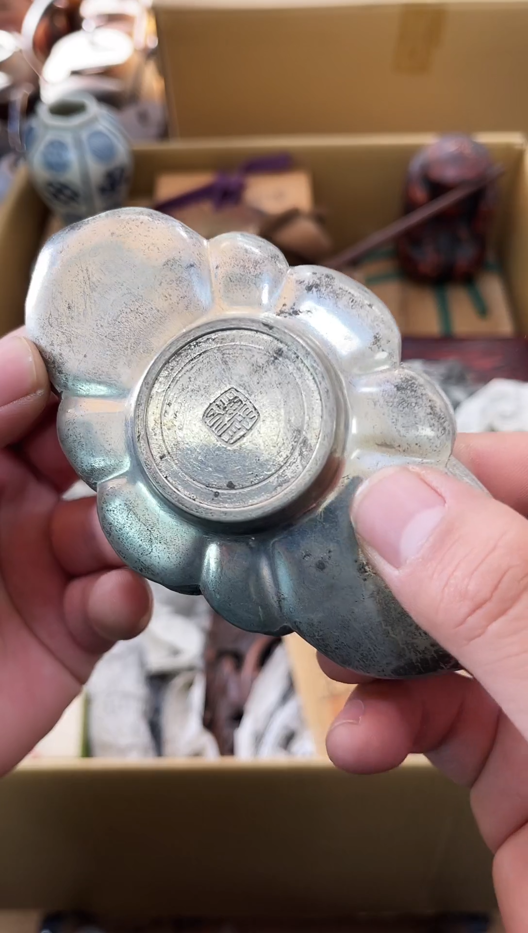锡如图所示 阁集工艺品
