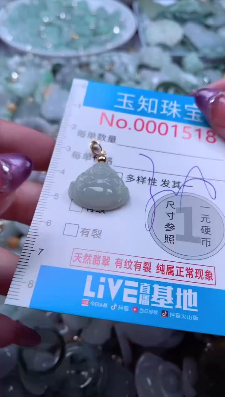 翡翠未镶嵌吊坠(不含链)1518