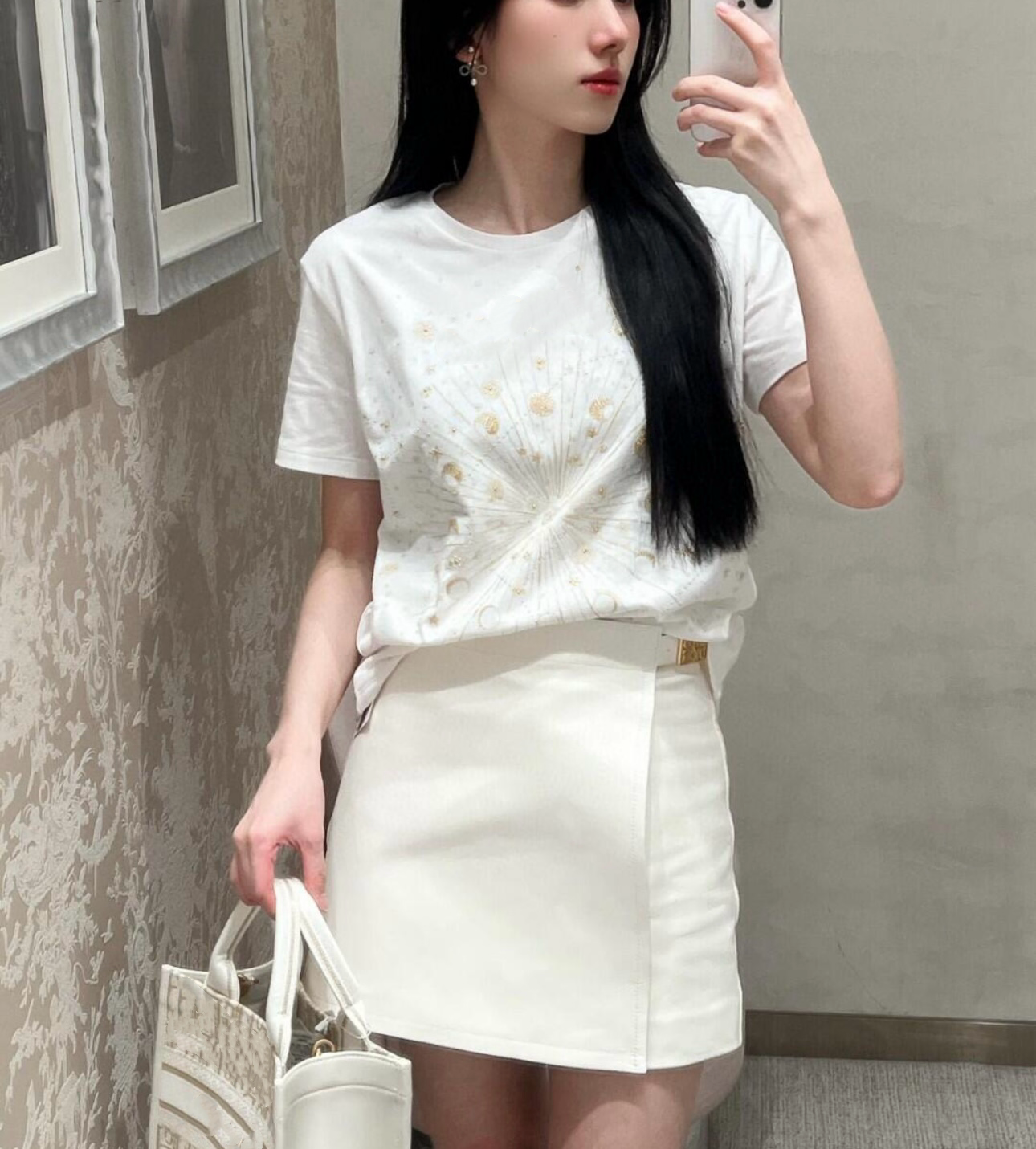 「长芯」25新款重工刺绣星耀短袖上衣YZ24K01004