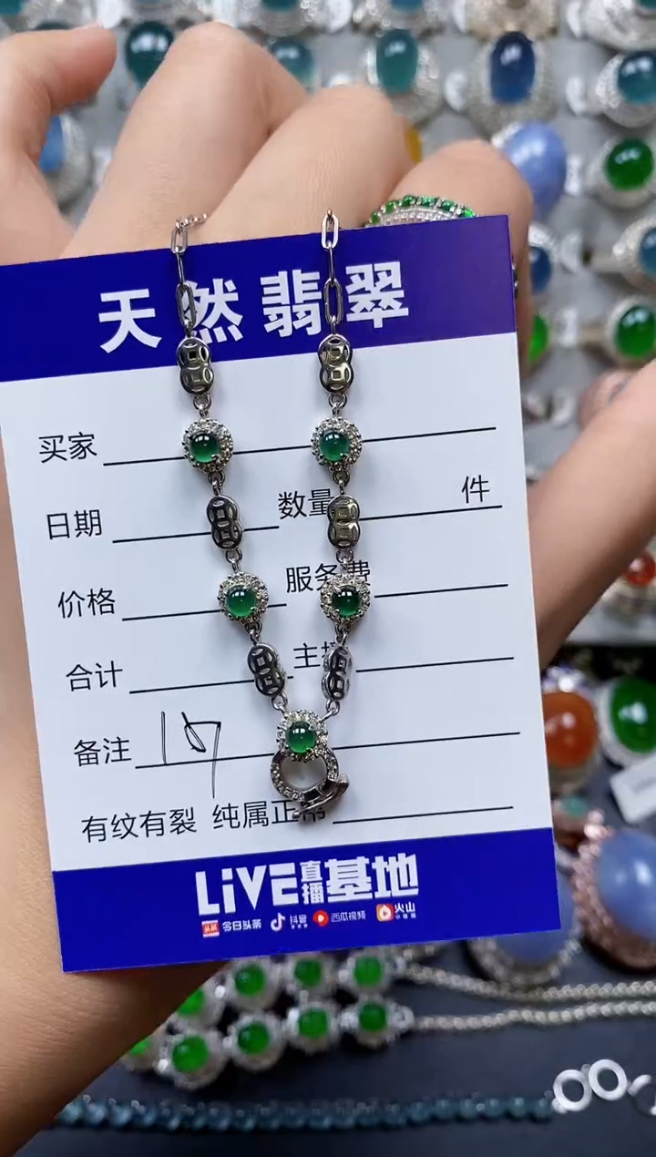 【闪购商品】翡翠颈饰银S925镶嵌0151
