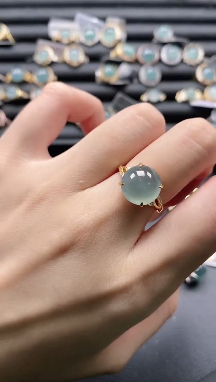【闪购商品】翡翠戒指银S925镶嵌1111