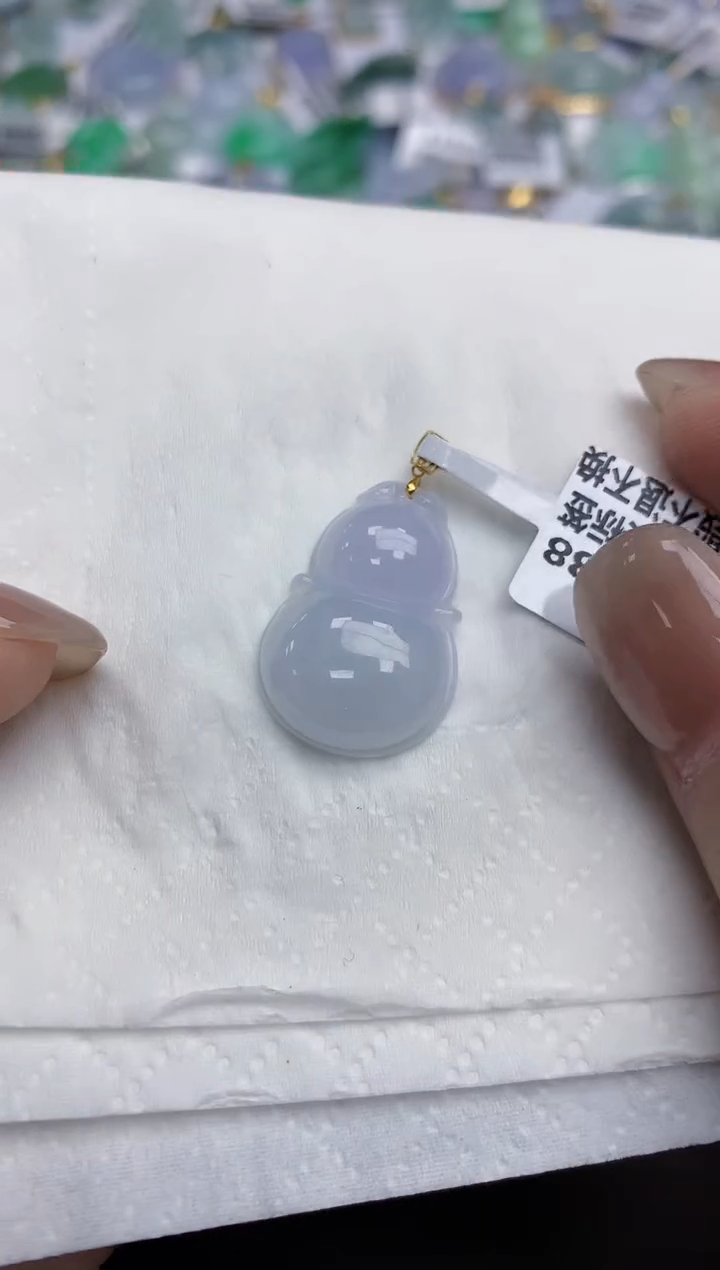 【闪购商品】翡翠颈饰18K金镶嵌天然缅甸翡翠A货