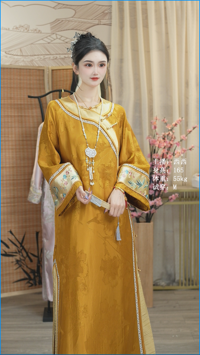 代佳莉2025春季新款日常中国风时尚气质新中式长款连衣裙XX（2551）